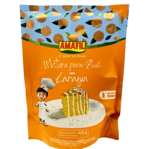 Mistura para Bolo Amafil Laranja sem Glúten 400g