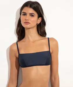 biquíni top faixa mindset com proteção uv50 azul marinho G