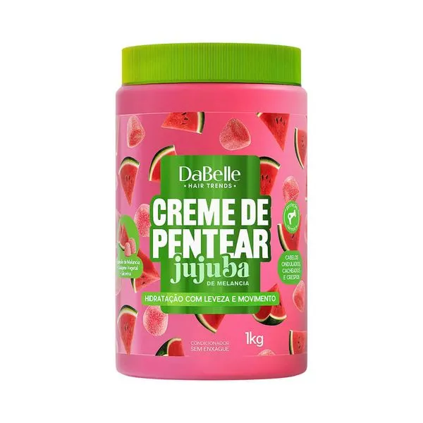 Creme de Pentear Dabelle Jujuba de Melancia 1kg Cr Pent Dabelle 1kg Jujuba Melancia