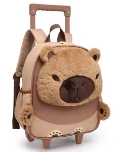 Mochila Com Rodinha Infantil Pelúcia Capivara Pets