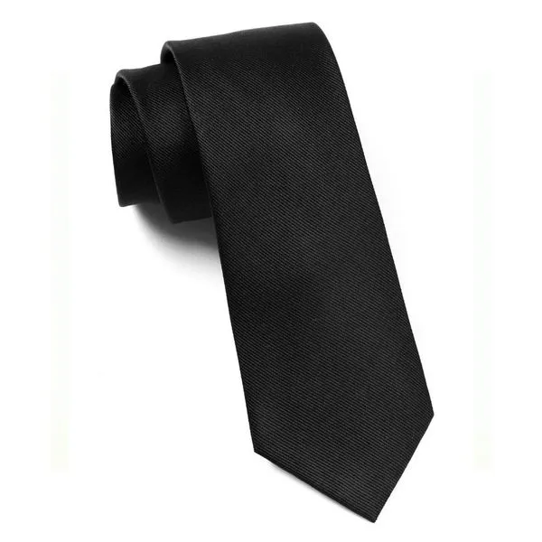 Gravata Slim Masculina OEM Noivo e Padrinhos em 100% Poliéster 140cm X 5cm Preto Social Masculino Gravata Slim Masculina OEM Noivo e Padrinhos 100% Poliéster 140cm X 5cm Preto Masculino
