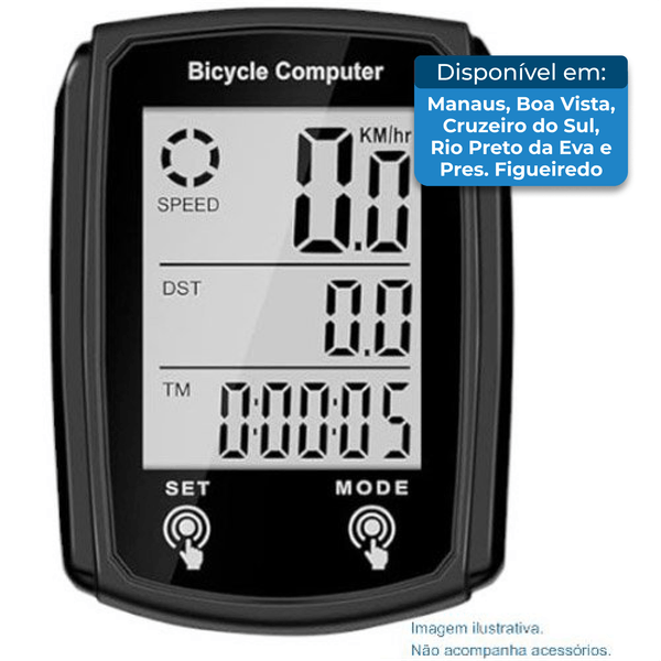 Velocímetro para bicicleta LCD Hilceriy Preto A-MBI