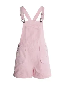 Jardineira Sarja Bolso Frontal Feminino ROSA CLARO 42