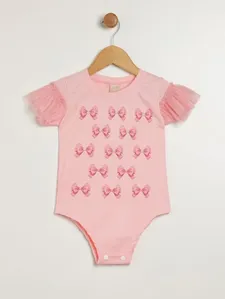 Body Canelado Infantil Para Menina - ROSA 2