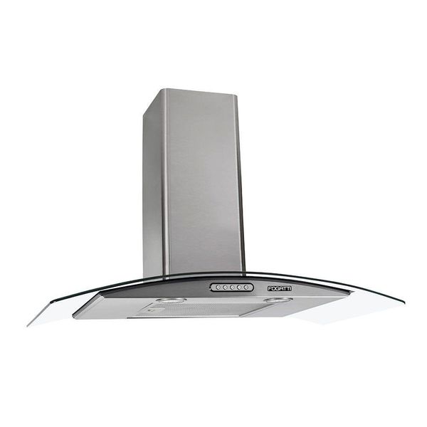Coifa de Parede 80cm Vidro Curvo Duto Slim Fogatti Inox 110V 110V
