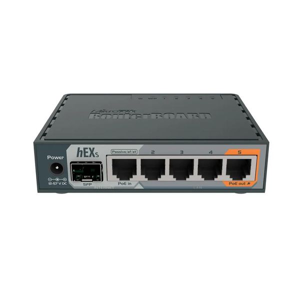 Roteador Mikrotik HEXS Gigabit 5P +1 SFP RB760IGS