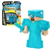Boneco Elástico Minecraft Steve Goo Jit Zu Sunny | Personagem Oficial, Super Esticável e Divertido para Fãs da Franquia e Colecionadores
