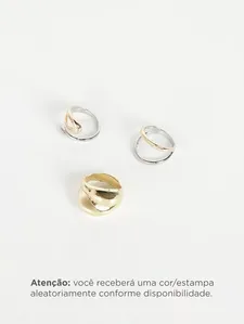 Kit Anéis Form Variados UNICO/PRATA/PRATA G