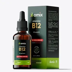 Vitamina B12 Omix 9,9 µg em Gotas Sabor Frutas Vermelhas 30ml