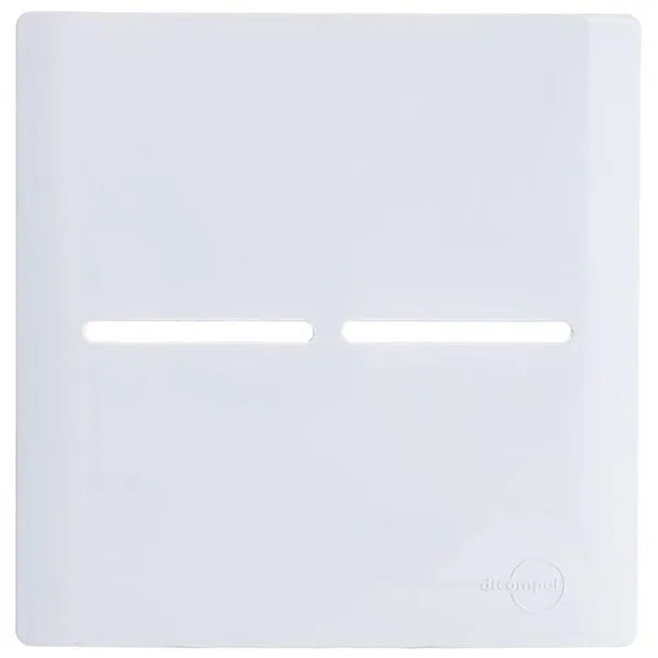 Placa 4x4 para 2 Interruptores + Suporte Branco da Linha Novara - 1100-55 - DICOMPEL