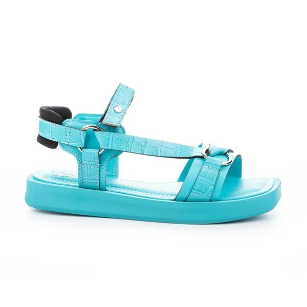 Sandália Tanara Papete Flatform Azul 36