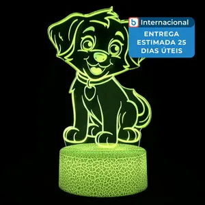Luminária Ichony 3D Cachorro A-MBI