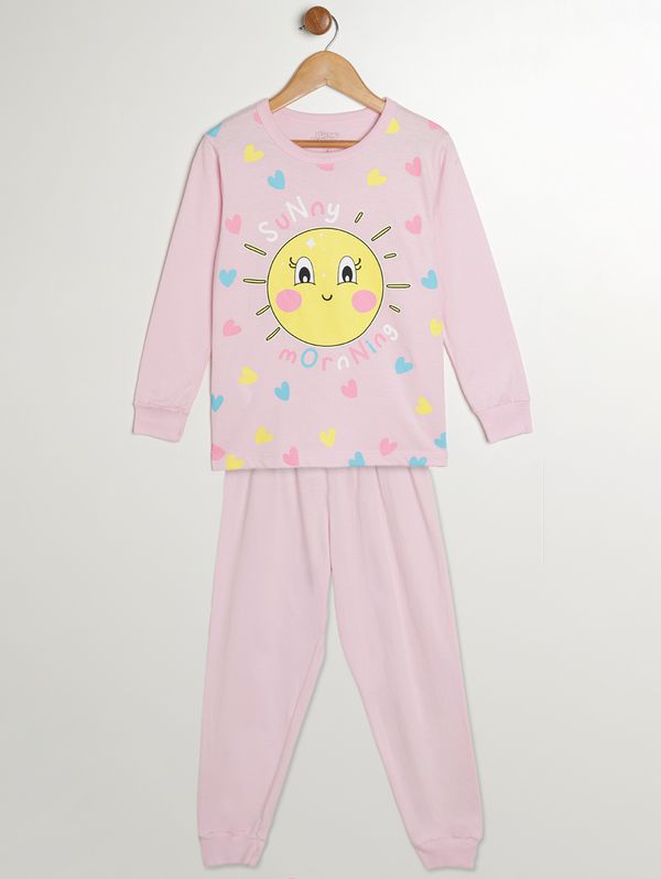 Pijama Longo Estampado Infantil Para Menina - ROSA CLARO 6