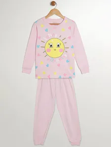 Pijama Longo Estampado Infantil Para Menina - ROSA CLARO 6