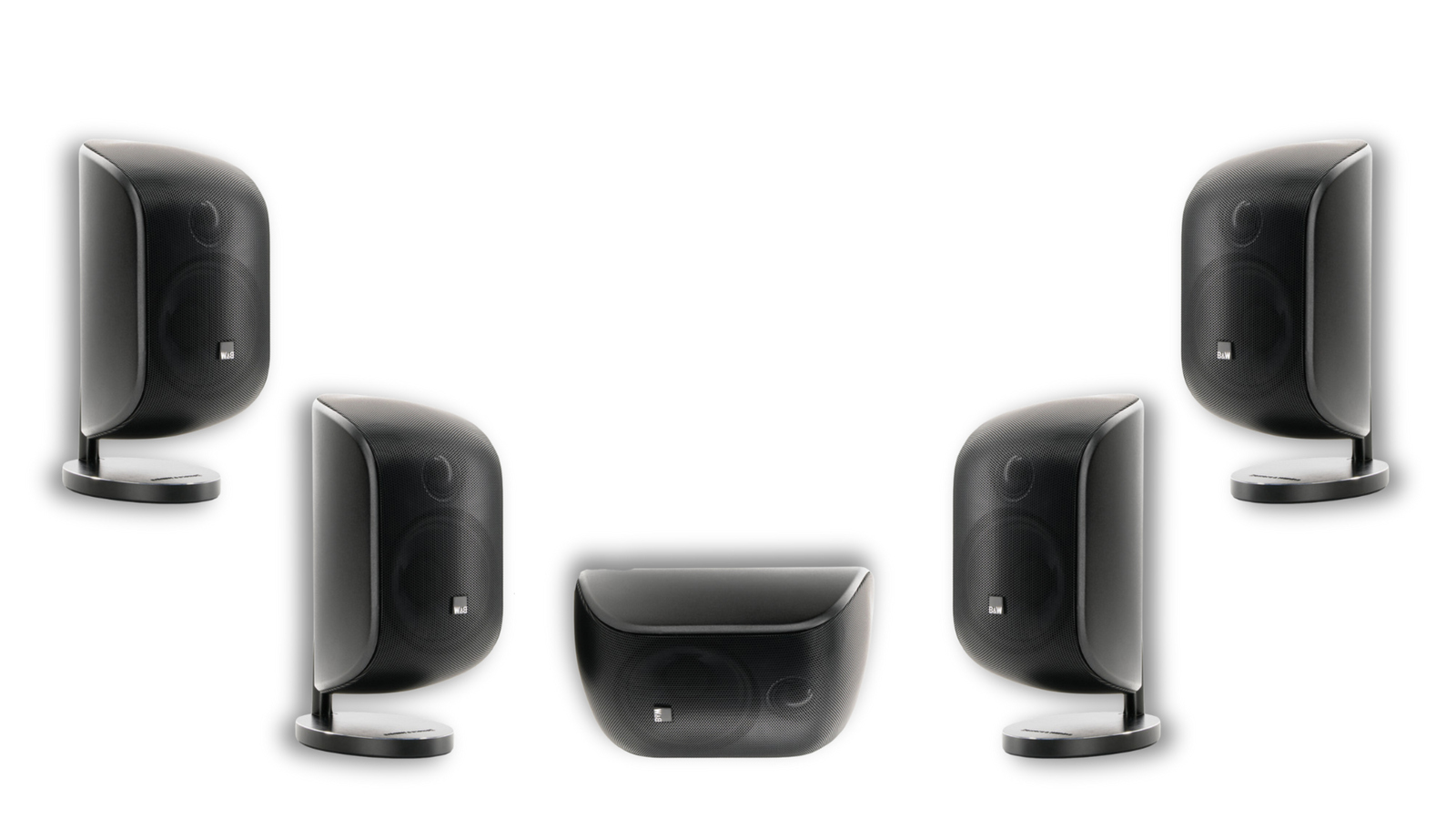 Kit com 5 Alto-falantes Bowers &amp; Wilkins M-1 - Preto Fosco, Compacto e Versátil