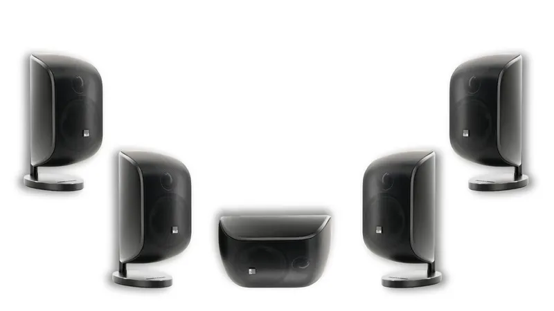 Kit com 5 Alto-falantes Bowers &amp; Wilkins M-1 - Preto Fosco, Compacto e Versátil