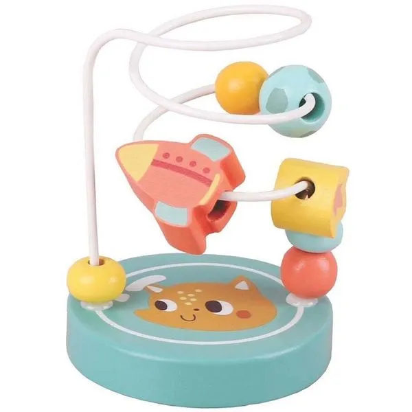 Brinquedo Pedagógico Aramado Divertido RF108 de Madeira com Esferas Coloridas Toy Mix Brinquedo Pedagógico Aramado RF108 de Madeira Colorido Toy Mix