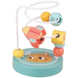 Brinquedo Pedagógico Aramado Divertido RF108 de Madeira com Esferas Coloridas Toy Mix Brinquedo Pedagógico Aramado RF108 de Madeira Colorido Toy Mix