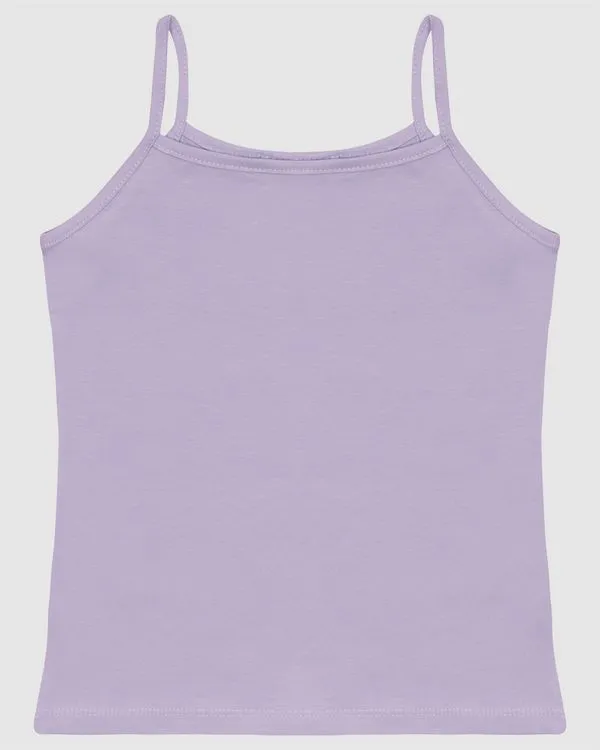 Regata Infantil Menina Decote Redondo Alça Fina Em Algodão Malwee Kids Roxo - 10