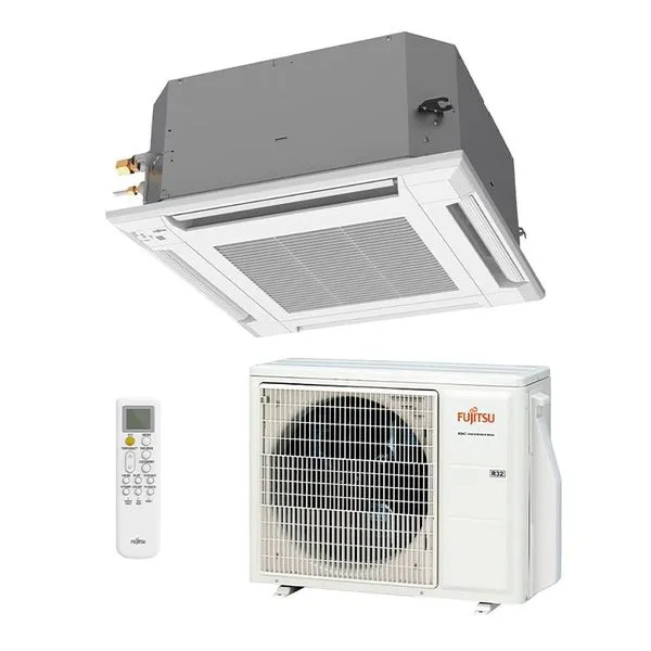Ar Condicionado Split Cassete Fujitsu Inverter R32 18000 BTUS Quente-Frio 220V Monofásico AUBH18KVBA Ar Condicionado Cassete Fujitsu Inverter 18000 BTUS Quente-Frio 220V AUBH18KVBA