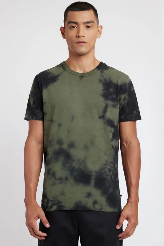 Camiseta Manga Curta Dark Tie Dye Verde Matcha - XXG