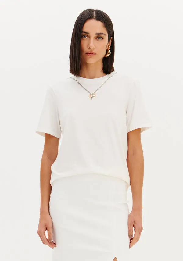T-shirt Manga Curta Corrente Com Caixa Branco M