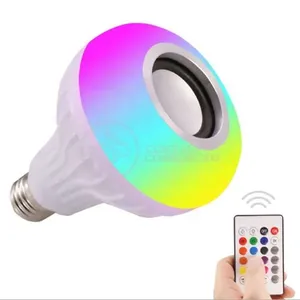 Lâmpada Led 12W E27 Rgb Colorida Com Caixa De Som