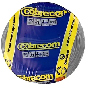 Cabo Flexicom de Cobre 4,0mm 750 Volts Cinza com 100 Metros 1150608401 Cobrecom Cabo Flexicom Ci