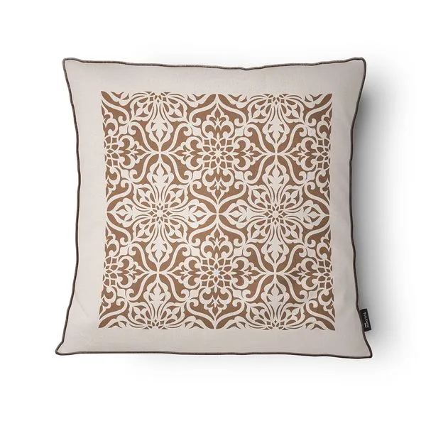 Capa Almofada Moment MT24155 Linho Com Cordão Cru Avelã 43x43cm MT24155 - Tuti Gottô