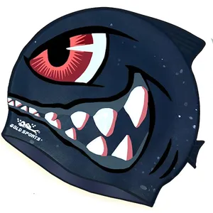 Touca de Natação Gold Sports Kids Bad Shark de Silicone