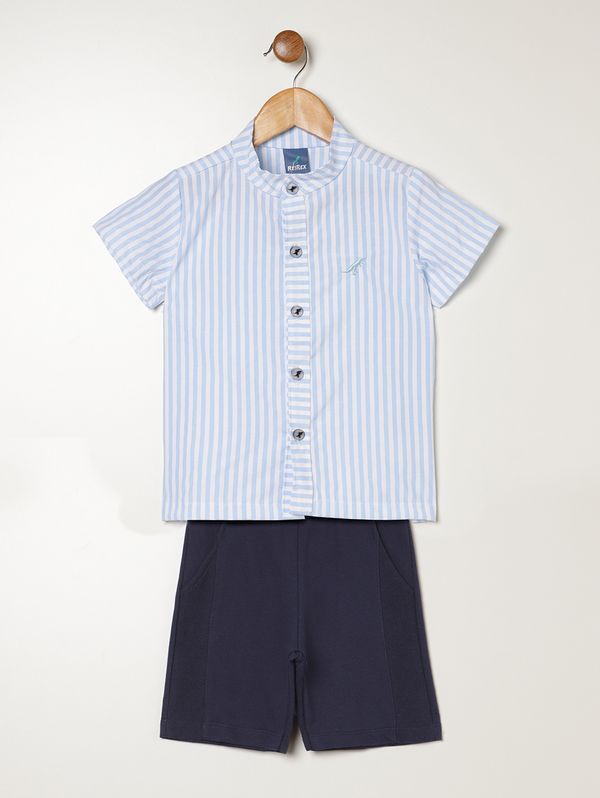 Conjunto Curto Infantil Para Menino - AZUL 2