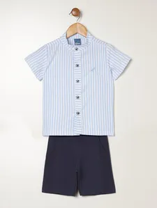 Conjunto Curto Infantil Para Menino - AZUL 2