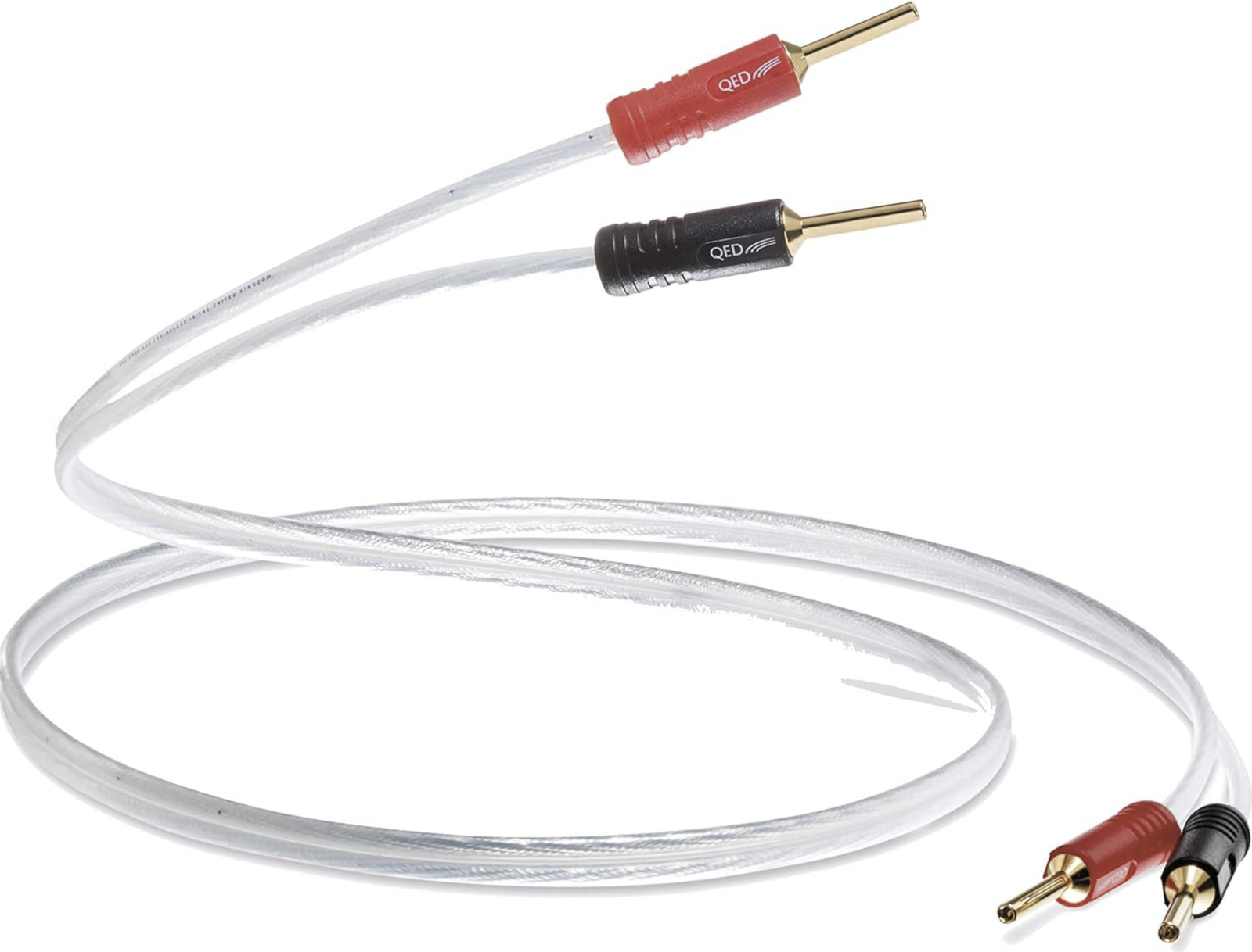 Cabo de Caixa Acústica QED XT25 Pré-Terminado com Conectores Banana 2 Metros
