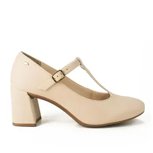 Sapato Dakota de Salto Bloco Bege 39