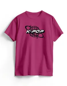 Camiseta Algodão Rosa K-Pop Planet 12 / Rosa
