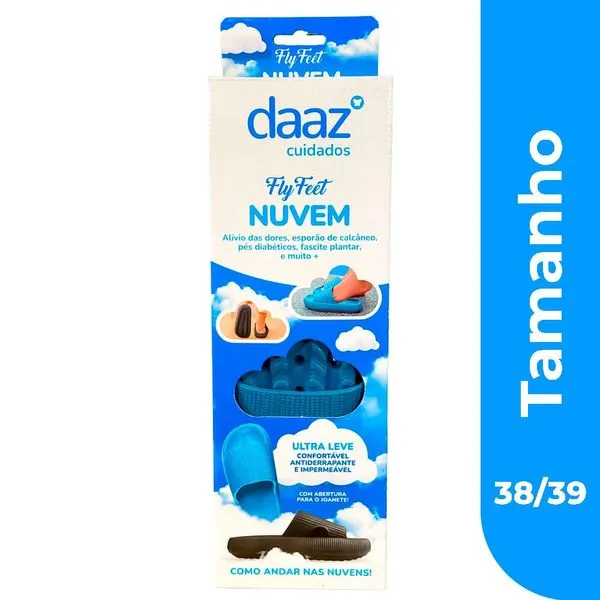 Sandália Nuvem Ortopédica Daaz Azul 38/39