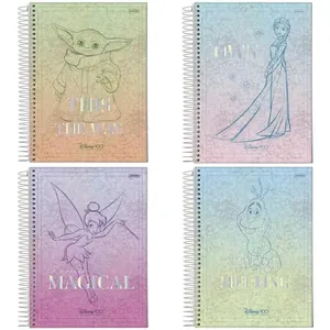 Caderno Colegial Capa Dura 175x242mm Disney 10 Matérias 160 Folhas 7520724 - Jandaia