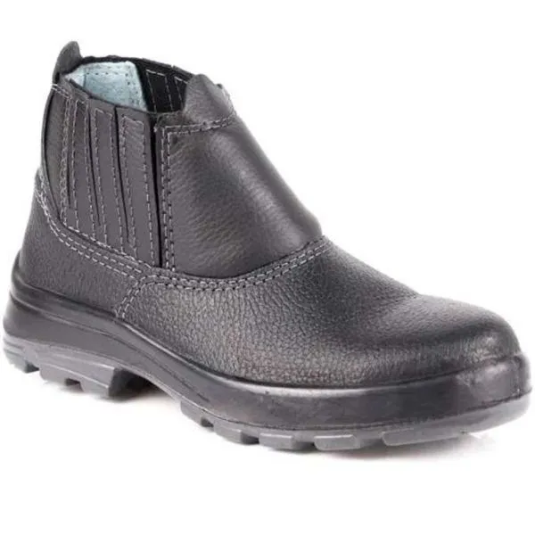 Bota Bracol Nº38 U-Safe De Couro Sem Cadarço Bico Plástico Preta (MP)