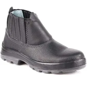 Bota Bracol Nº39 U-Safe De Couro Sem Cadarço Bico Plástico Preto (MP)