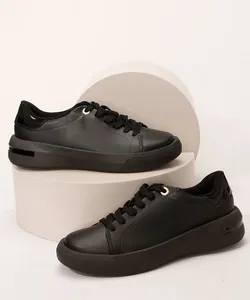 Tênis Feminino com Recorte em Verniz Vizzano Preto 35