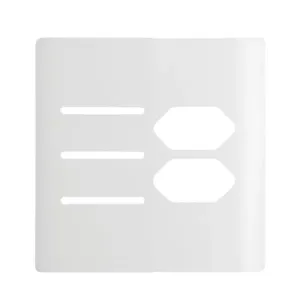 Placa 4x4 para 3 Interruptores e 2 Tomadas + Suporte Branco da Linha Novara - 1100/104 - DICOMPEL