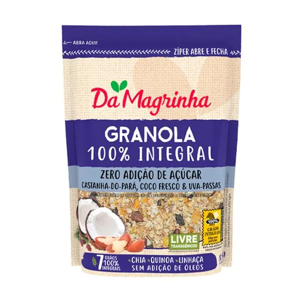 Granola Integral Zero Açúcar Da Magrinha 850g