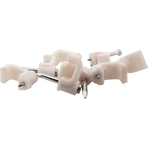 Fixador de Cabo 07 Branco com 10 Peças Brasfort