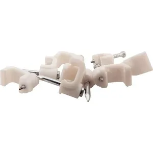 Fixador de Cabo 07 Branco com 10 Peças Brasfort