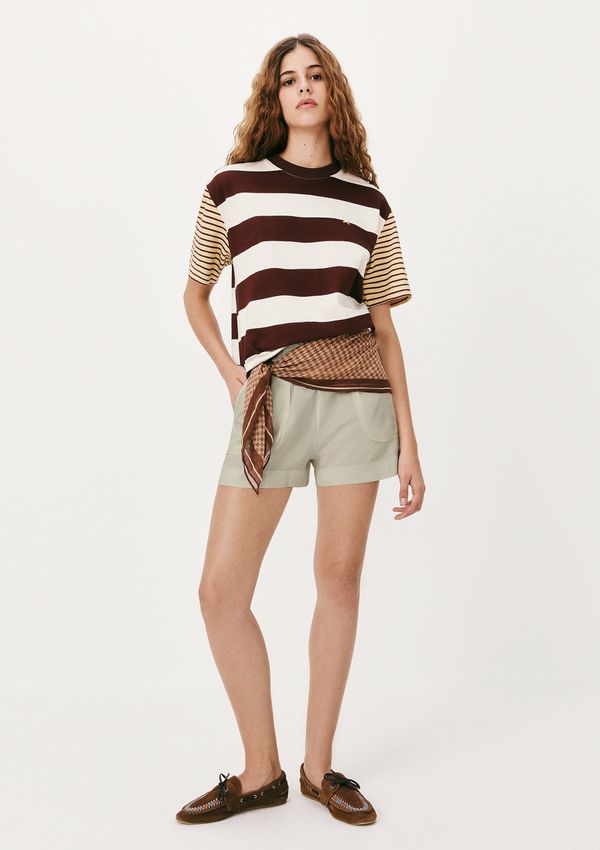Shorts Feminino Em Viscose Creponada - Cinza XP