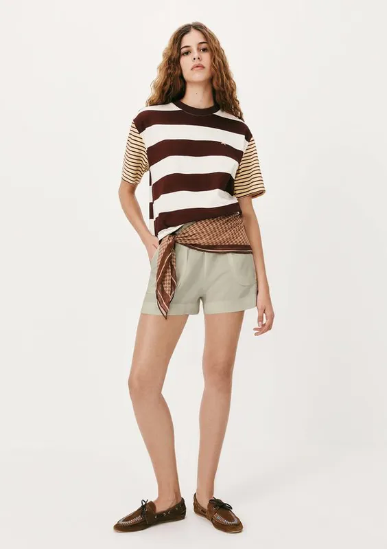 Shorts Feminino Em Viscose Creponada - Cinza G