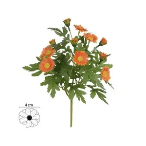 Buquê Artificial Margarida Florarte Laranja X12 26cm 4002 (MP)