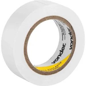 Fita isolante de PVC 19 mm x 10 m colorida - VONDER Fita isolante 19 mm x 10 m branca 10 peças - VONDER