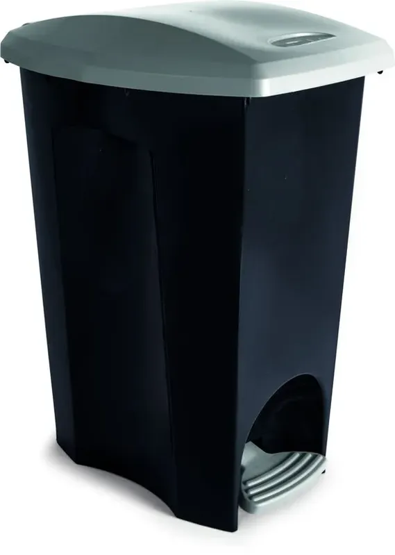 Lixeira EPreto Plasutil Com Pedal 3497 48L
