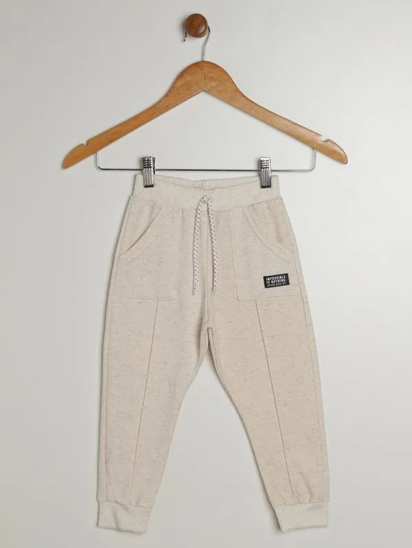 Calça Linho Com Punho Infantil Para Menino - BEGE 1